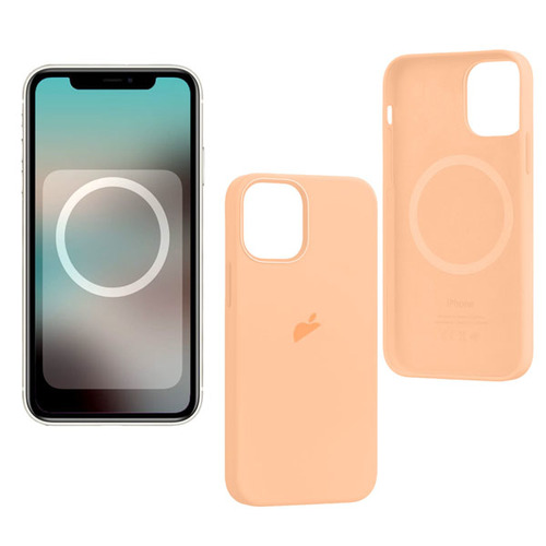 Накладка Goodcom Silicon Case iPhone 12/12 Pro (MagSafe + анимация NFC) Cantaloupe фото 